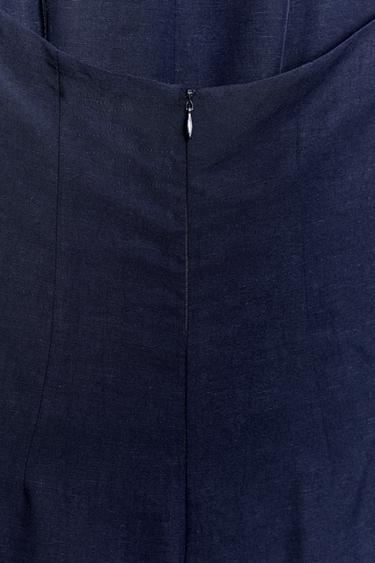 COMBINAISON HALTER LISERÉS CONTRASTE - Bleu encre de Zara - Image 7
