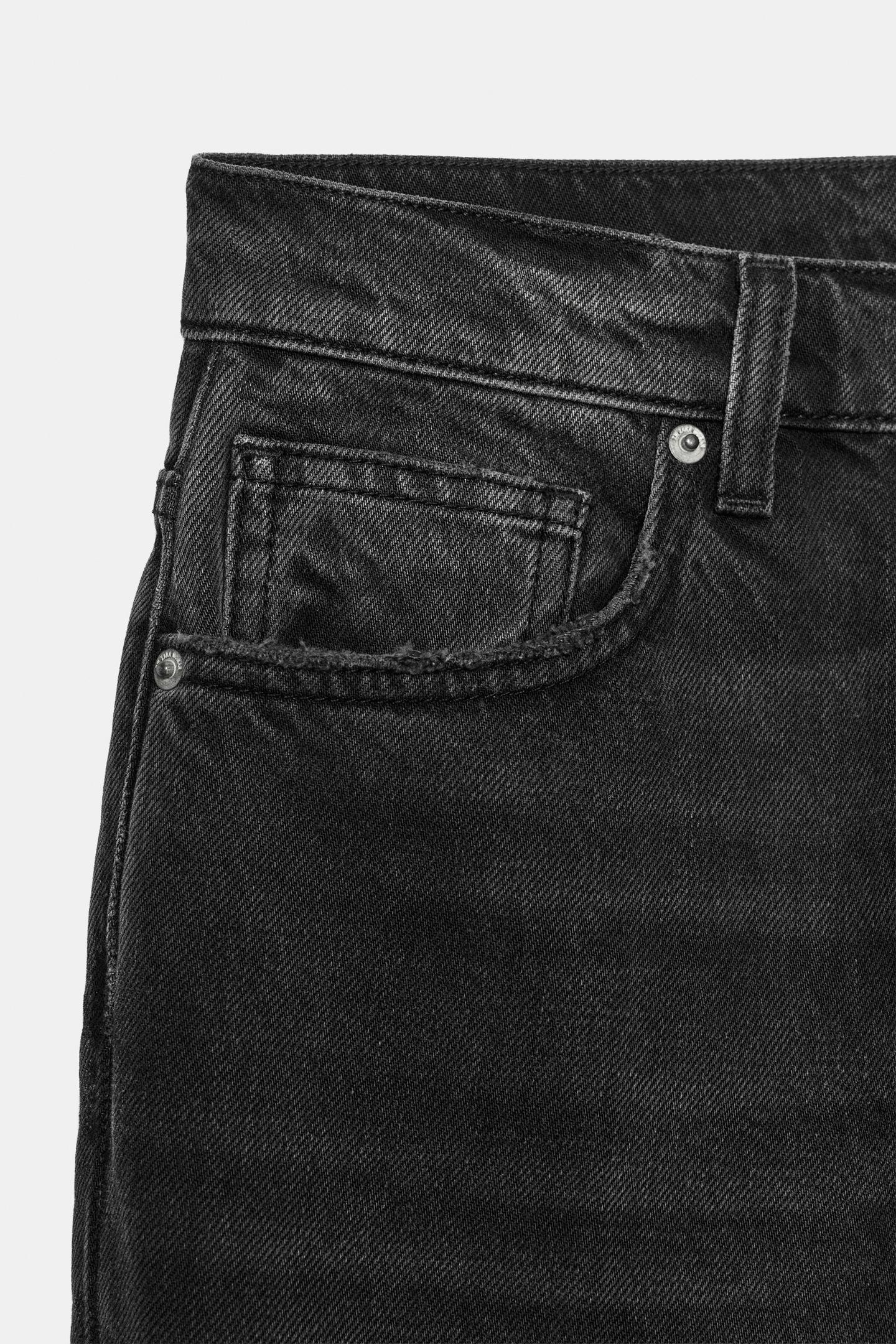 Женские джинсы Zara ZW Collection Mid-Rise Flare Fit, цвет: Чёрный — фото 8
