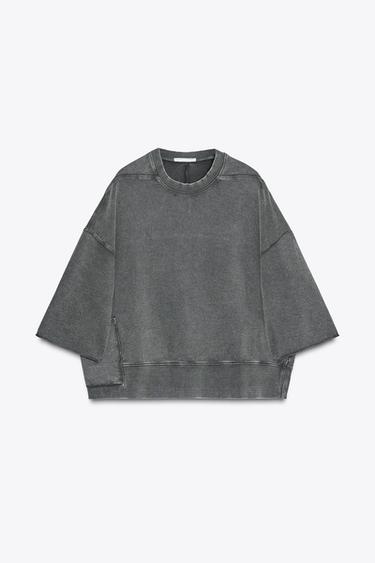 FADED SWEATSHIRT - Dark grey by Zara