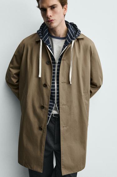 GABARDINE REGULAR FIT DÉPERLANTE - Beige de Zara - Image 5