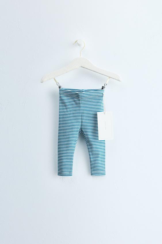 ZARA TIMELESS - LEGGING ESTAMPADO RAYAS - Azul pato de Zara - Imagen 0