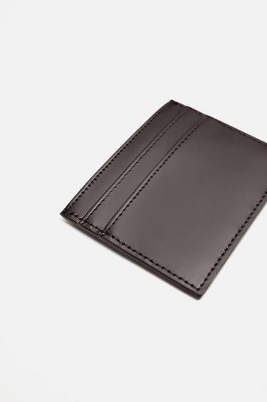 LEATHER CARD HOLDER - Brown by Zara - Image 2