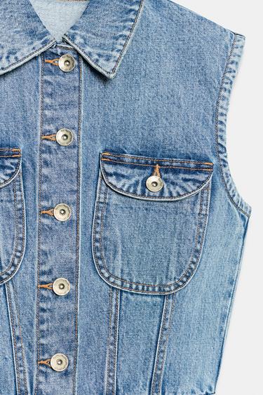 COMBINAISON DENIM Z1975 COUPE BALLON - Bleu moyen de Zara - Image 8