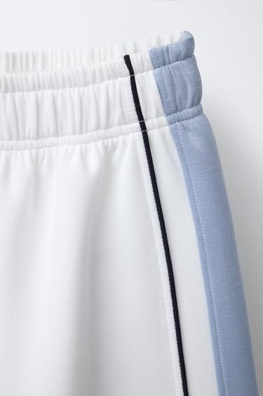 PANTALON À BANDES LATÉRALES - Blanc de Zara - Image 2