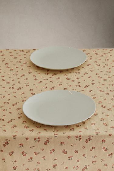 WILDFLOWER TABLECLOTH WITH LACE TRIM - Yellow by Zara - Image 1