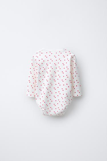 3-PACK OF KIMONO NECK HEART BODYSUITS - Ecru by Zara - Image 2