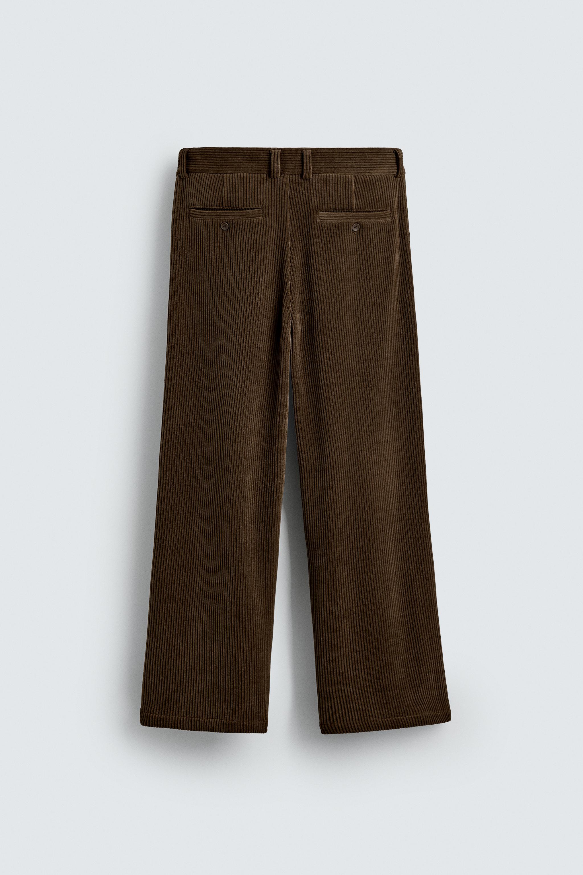 WIDE FIT CORDUROY PANTS