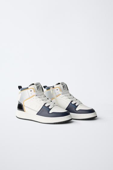 Zara HIGH TOP SNEAKERS WITH PIECES - Multi-color