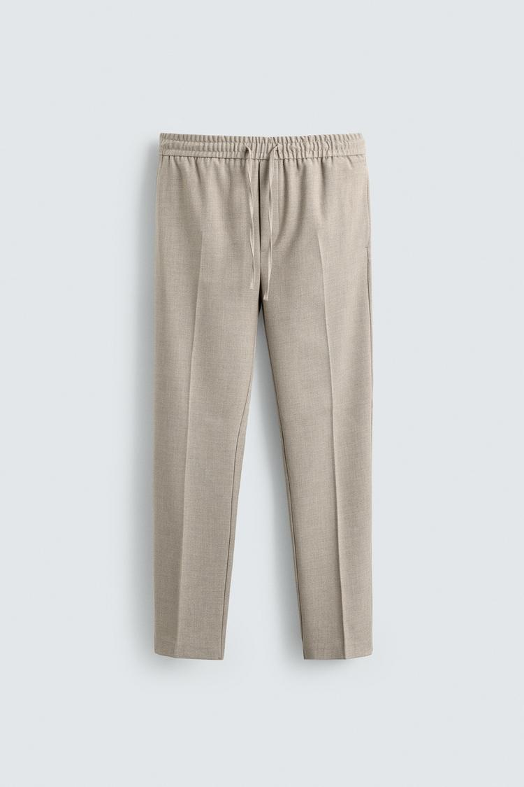 ZARA COMFORT FIT JOGGER WAIST TROUSERS