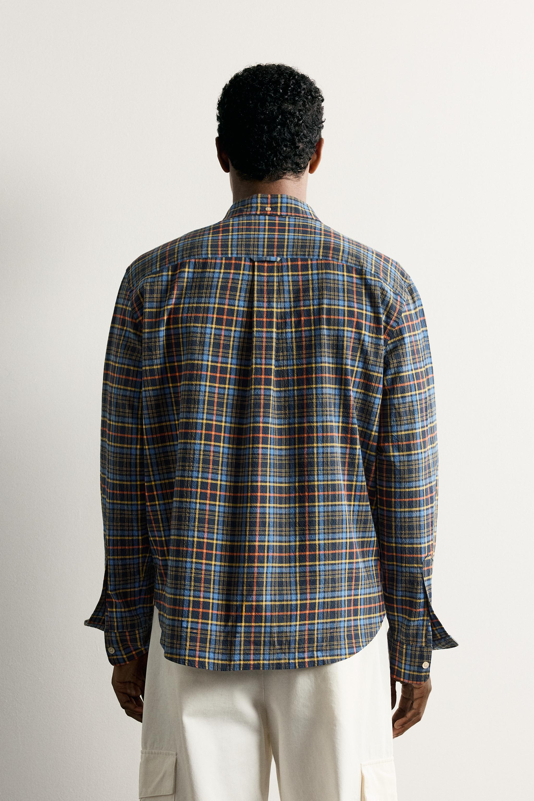 RELAXED FIT PLAID SHIRT