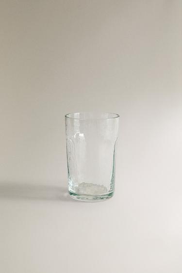HAMMERED GLASS SOFT DRINK TUMBLER - Transparent by Zara - Image 0