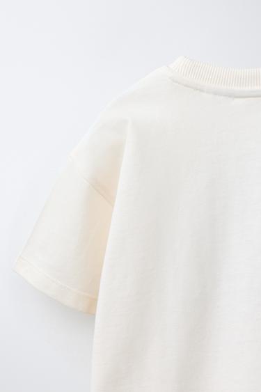 ANIMAL PRINT T-SHIRT - Ecru by Zara - Image 3