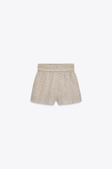 BERMUDA BRODÉE AJOURÉE - Beige / Marron clair de Zara - Image 4