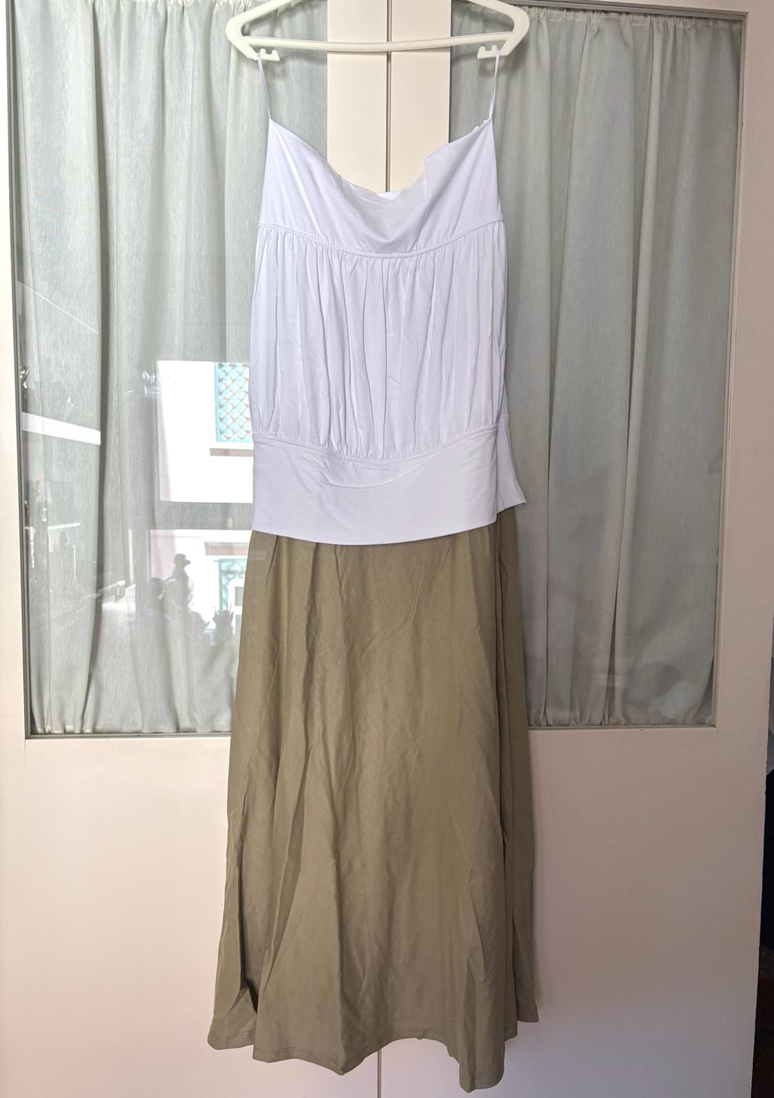 CONTRAST MIDI DRESS - Image 3