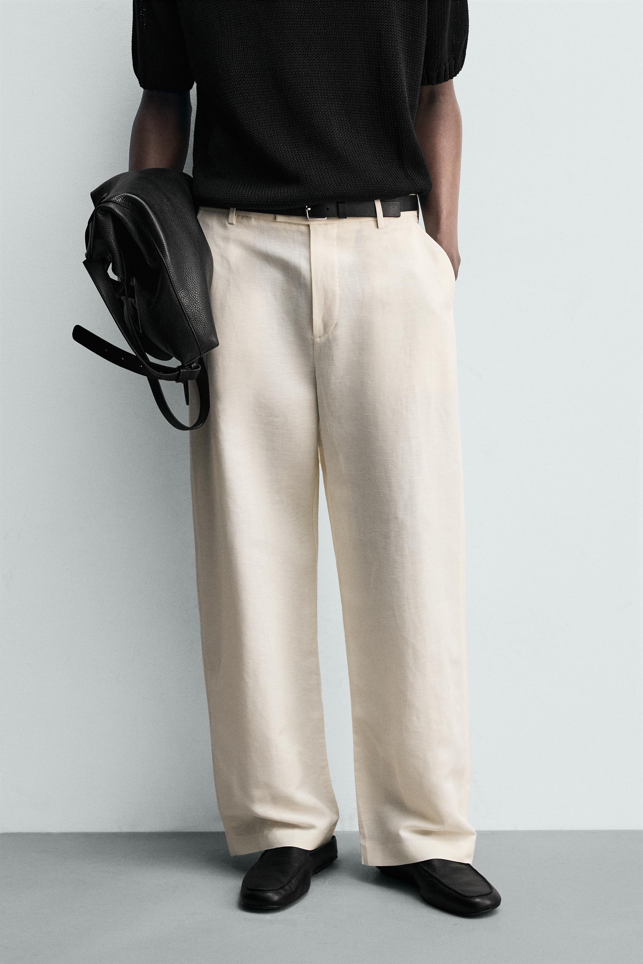 PANTALON COUPE DÉCONTRACTÉE À PLIS