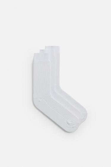 CHAUSSETTES LÉGÈRES LOT DE 3 - Blanc de Zara - Image 1