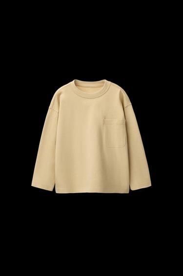 PLAIN T-SHIRT WITH POCKET - Yellow by Zara - Image 0
