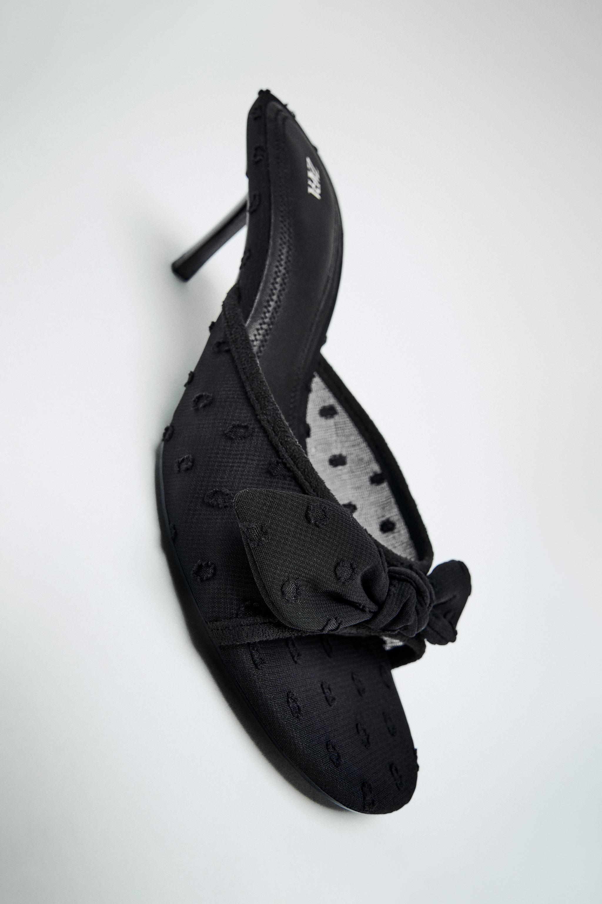 MESH HEELED SANDALS