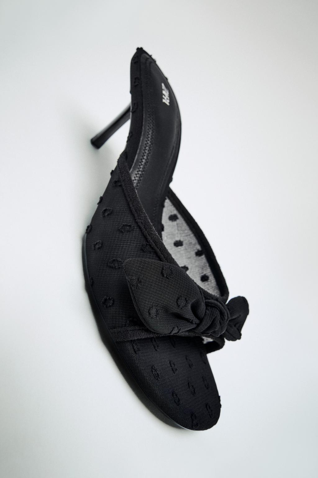 MESH HEELED SANDALS
