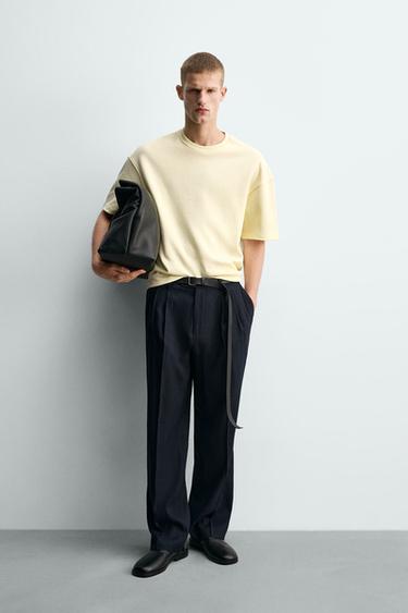 INTERLOCK-NEULEPAITA, RELAXED FIT - Light yellow Zaralta
