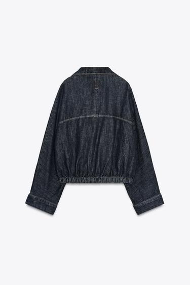 TRF BATWING SLEEVE DENIM JACKET - Dark indigo by Zara - Image 7