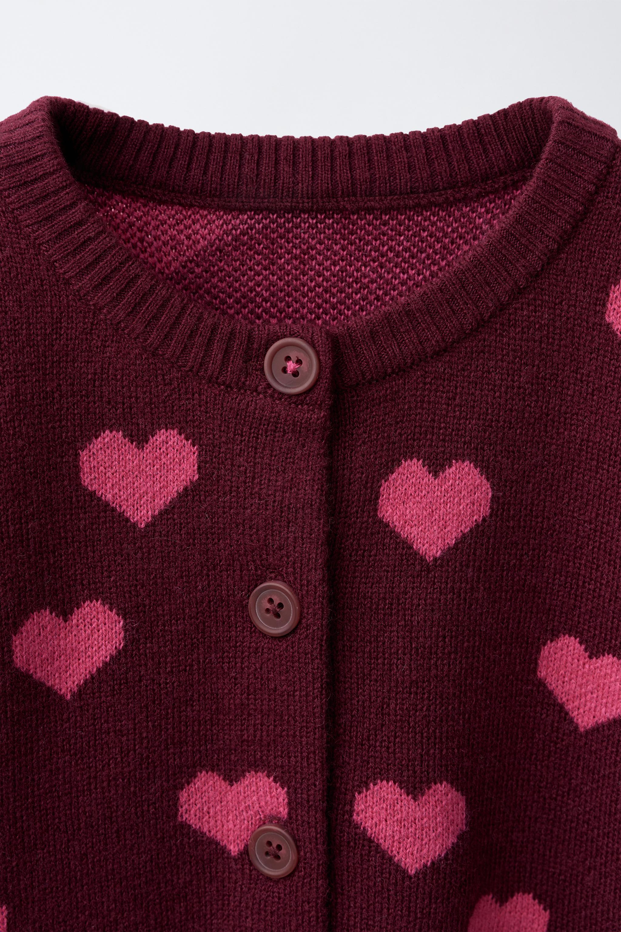 Детские кардиганы Zara HEART PRINT CARDIGAN — фото 3