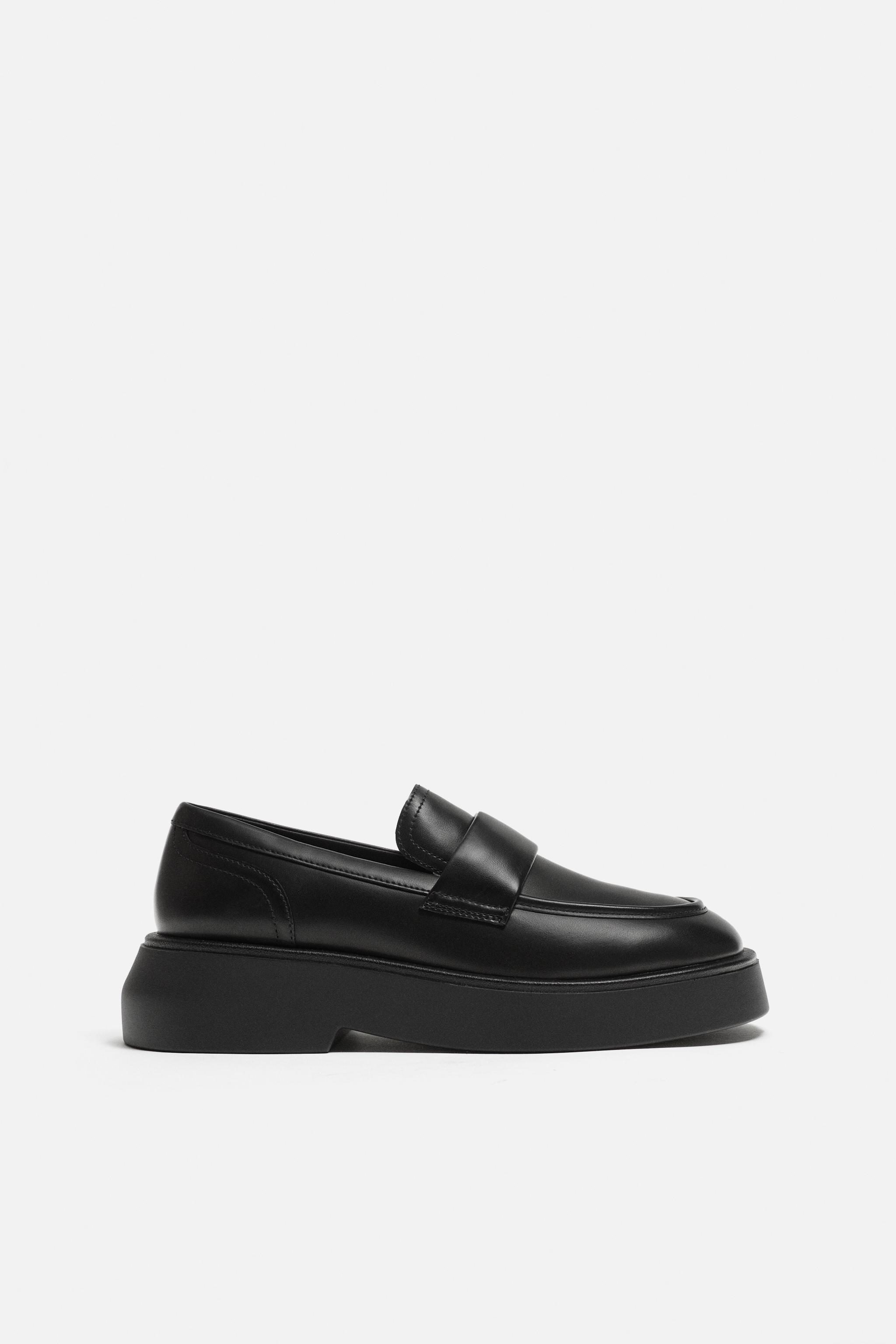 Black loafers shops zara