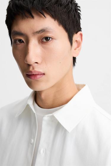 OVERSIZE FIT OXFORD SHIRT - White by Zara - Image 4