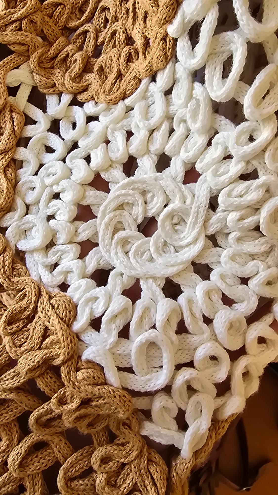 CROCHET KNIT DOUBLE-BREASTED COAT - Image 5