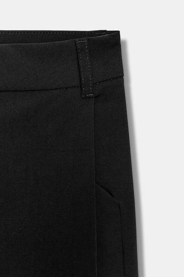 PLEATED LONG BERMUDA SHORTS - Black by Zara - Image 9