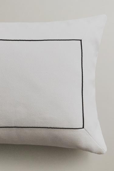 Zara PIPING CUSHION COVER - White