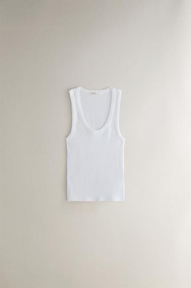 COTTON TOP - White by Zara - Image 0