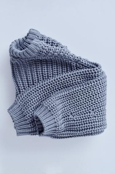 ZARA TIMELESZ  - CHUNKY KNIT JUMPER - Blue / Steel by Zara - Image 3