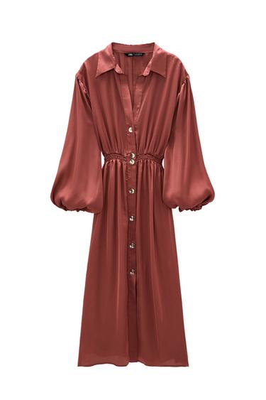 SATIN SHIRT DRESS