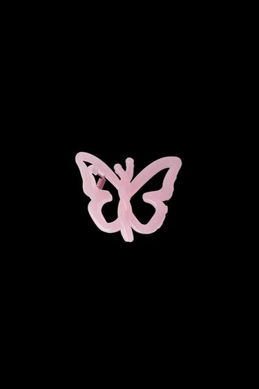 BUTTERFLY HAIR CLIP - Pink / White by Zara - Image 0