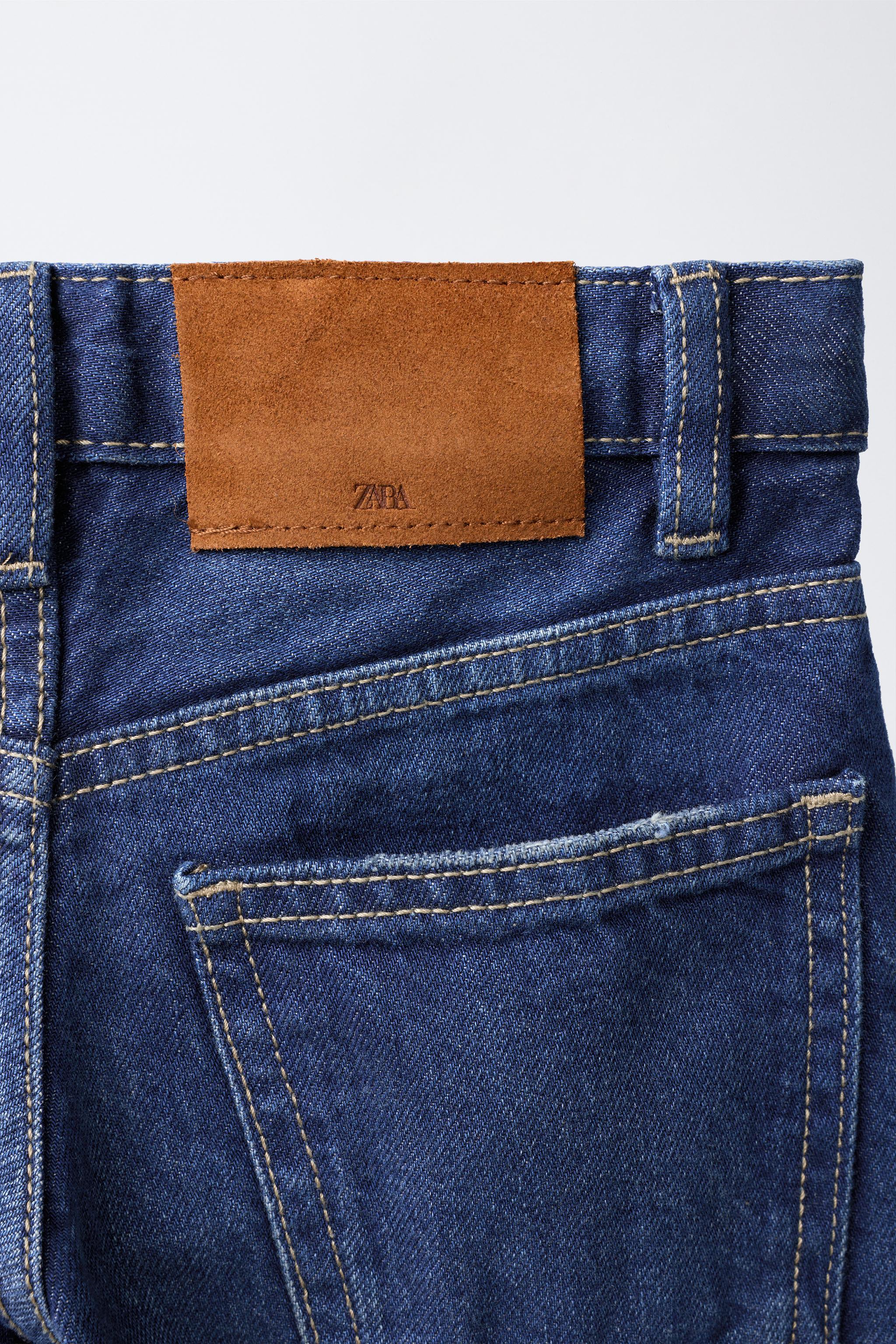 Детские джинсы Zara RIPPED STRAIGHT FIT JEANS — фото 4