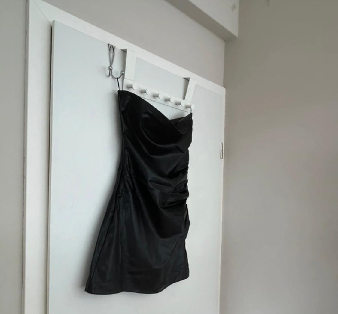 DRAPED FAUX LEATHER DRESS - Image 2