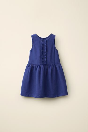 ROBE 100% LIN CREATED BY CARAMEL LONDON X ZARA - Bleu roi de Zara