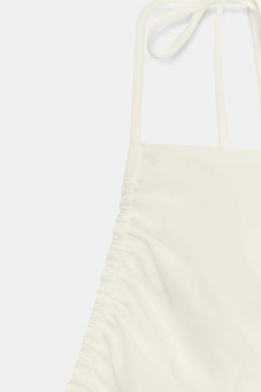 HALTER TOP WITH GATHERING - White by Zara - Image 5