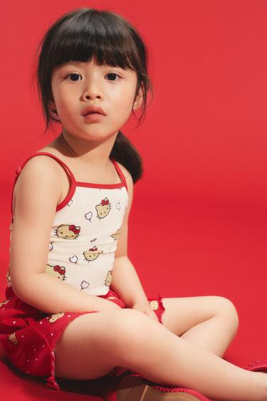 2-6 YEARS / HELLO KITTY © SANRIO PRINT SWIMSUIT - Ecru / Red by Zara