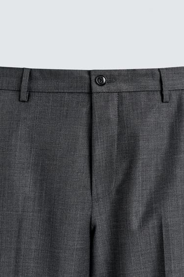 PANTALON DE COSTUME À RAYURES - Gris de Zara - Image 6