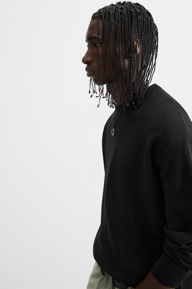 PULL STRUCTURÉ DOUX - Noir de Zara - Image 4