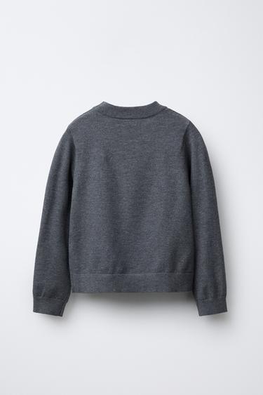 PULL EN MAILLE FINE - Gris anthracite de Zara - Image 1