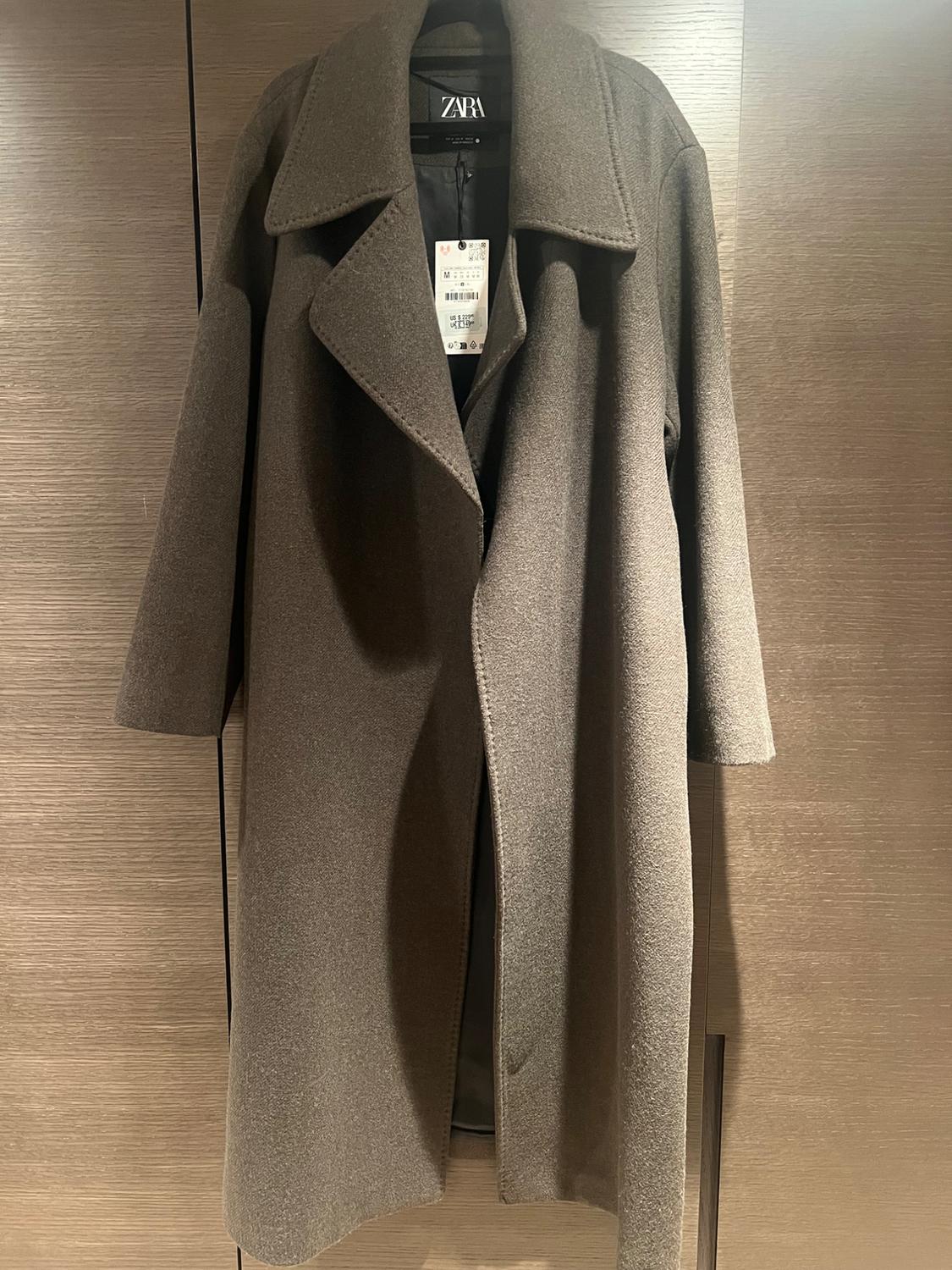 ZW COLLECTION WOOL BLEND COAT WITH BELT - Image 3