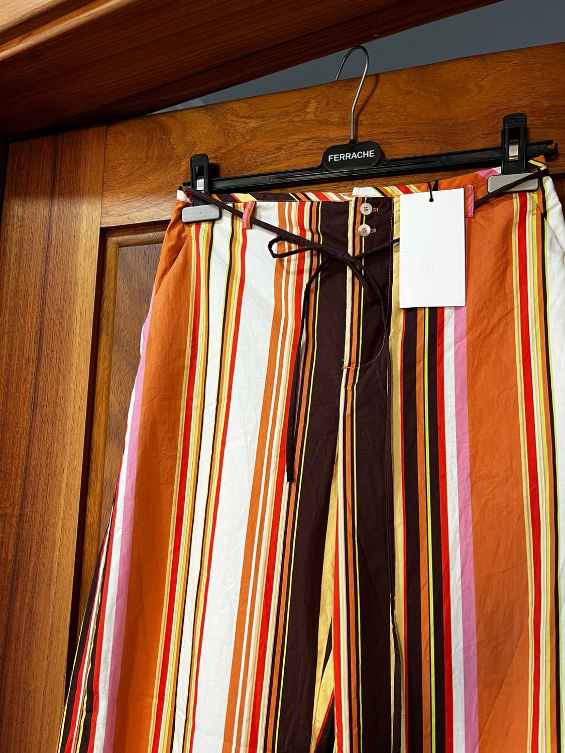 STRIPED FLARE TROUSERS ZW COLLECTION - Image 3