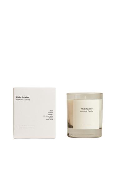 (200 G) WHITE JASMINE SCENTED CANDLE - White by Zara