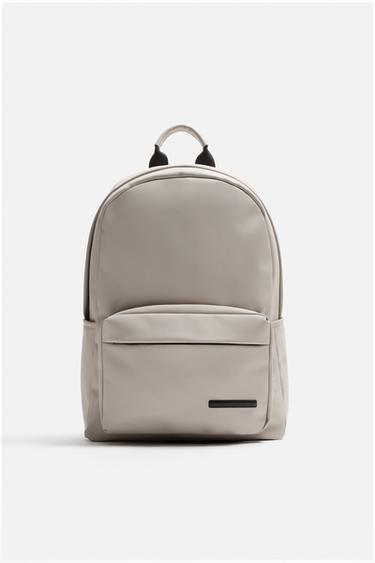 RUBBERISED BACKPACK - Ecru White by Zara