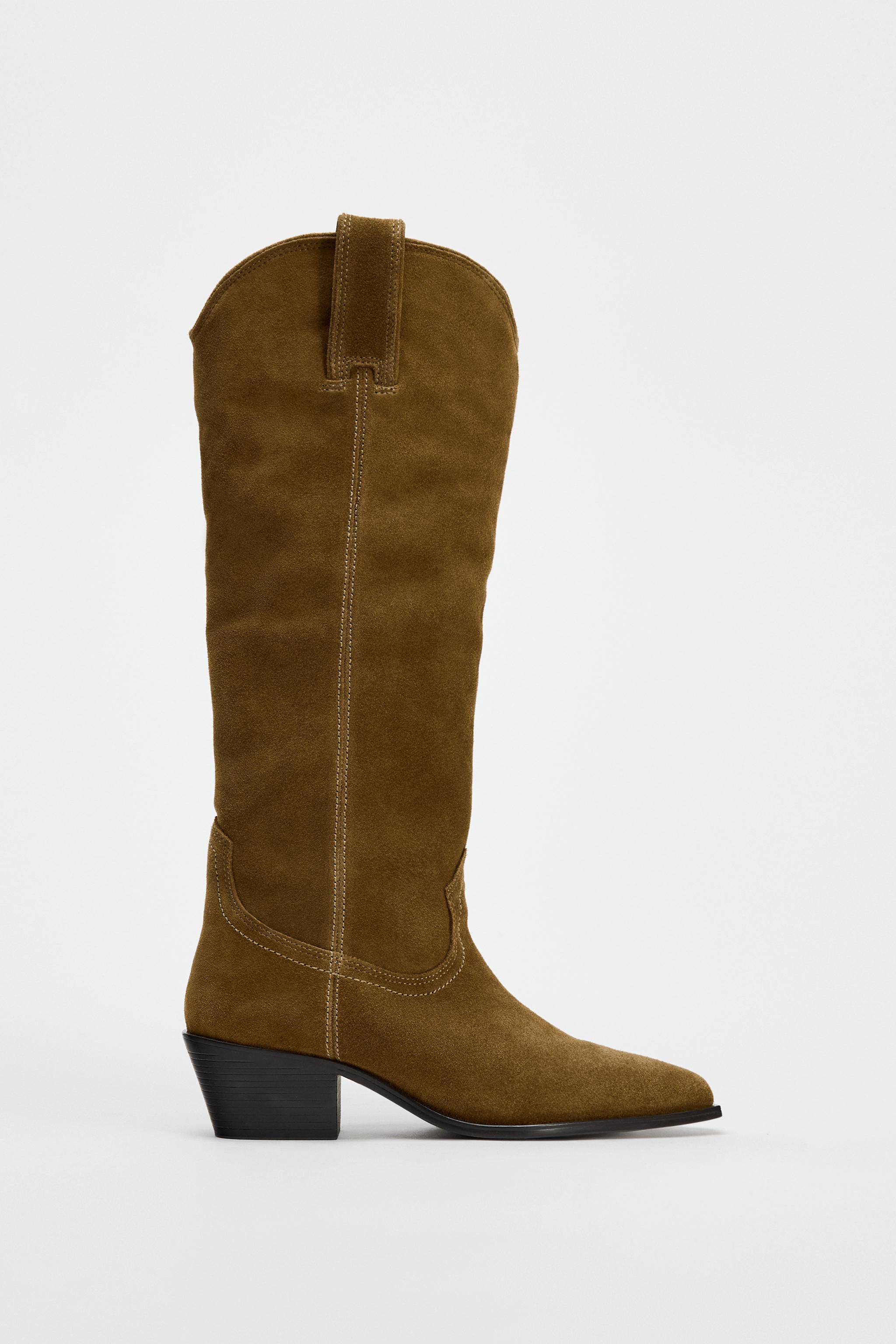 Women s Suede Boots Explore our New Arrivals ZARA United States