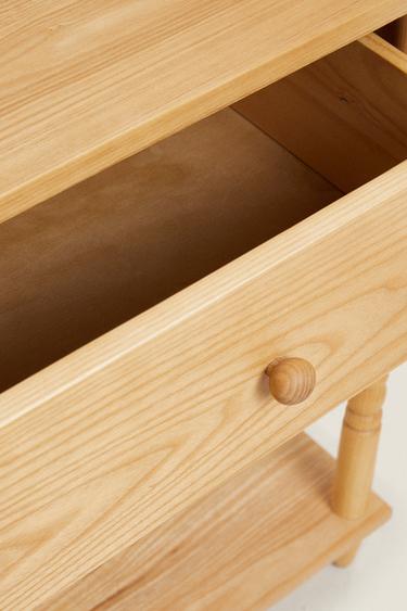 WOODEN BEDSIDE TABLE - Light beige by Zara - Image 4