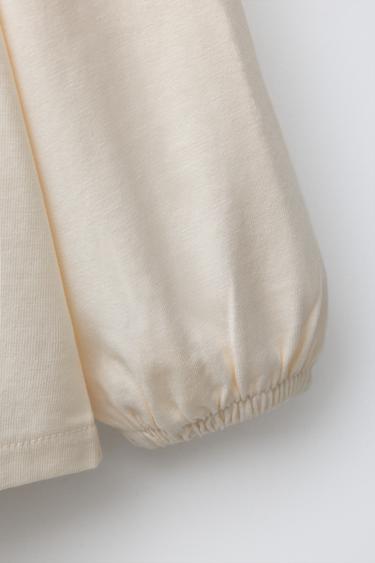 EMBROIDERED PETER PAN COLLAR T-SHIRT - Ecru by Zara - Image 2